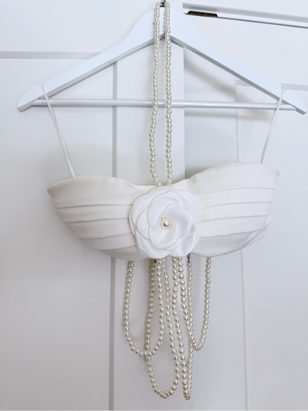 Skirt & Top Set – White Pearl Corset & Maxi Skirt XS/S - Picture 4 of 10